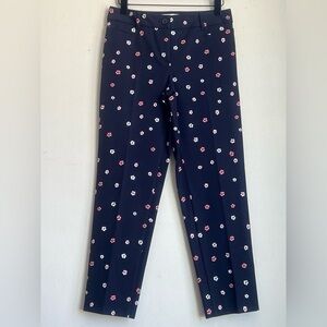 Talbots Navy Polka Dot Pants